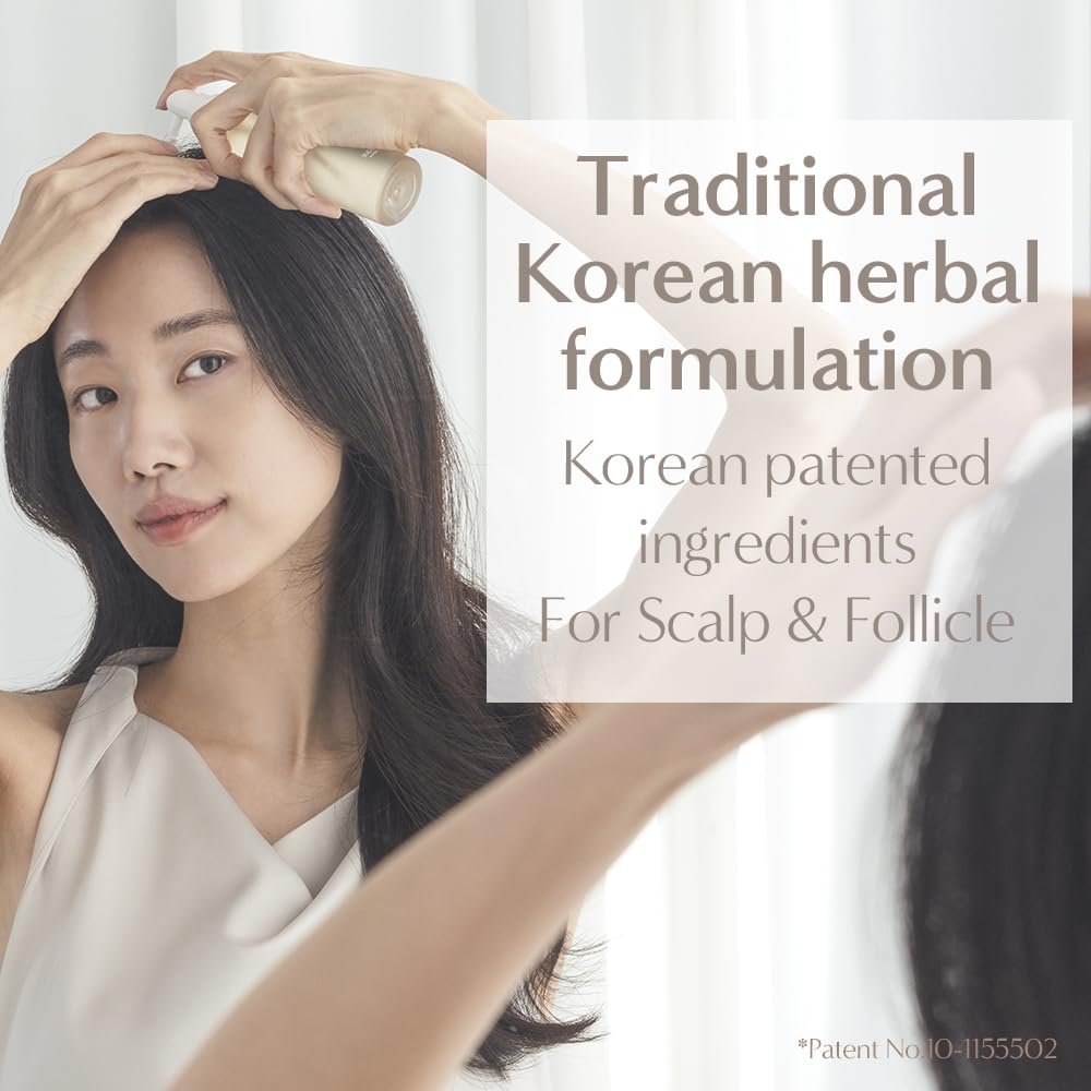Korean Scalp Care Serum Tonic Spray with Patented Herbal Formula - Copper Tripeptide-1, Ginseng Root Extract for Hair Growth & Anti-Thinning | Revitalizing Scalp Treatment for Thinning Hair, Dry Scalp & Hair Loss Prevention | Perfect for Daily Hair Care Routine & Scalp Massage