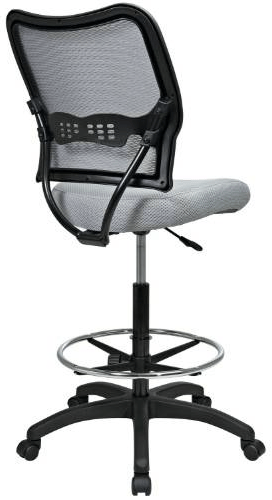 Ergonomic Mesh Drafting Chair with Air Grid Back Support - Adjustable Height Office Chair for Architects, Designers & Gamers - Perfect for Home Office, Studio & Gaming Setup