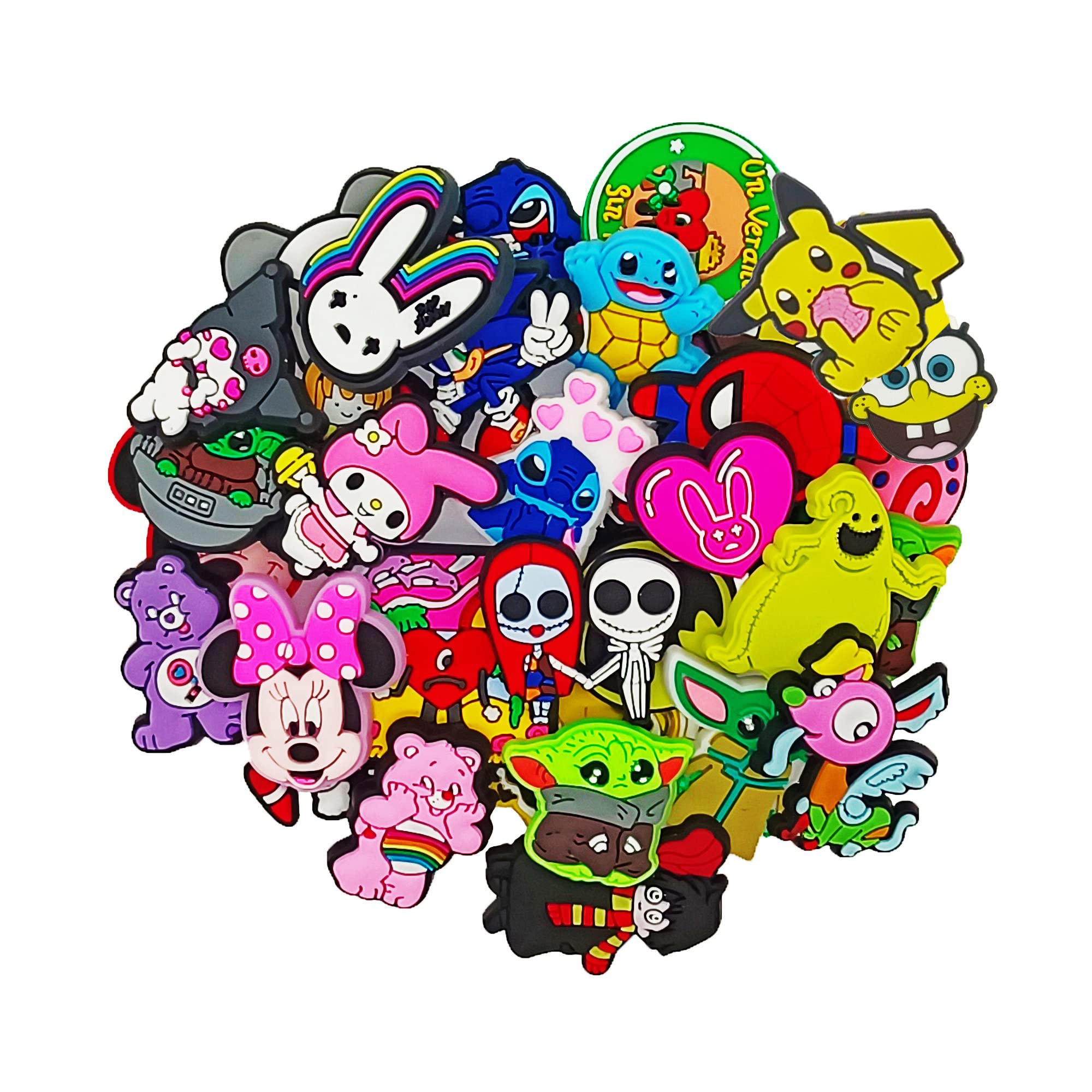 20-30Pcs Random Cartoon Shoe Charms - Cute PVC Shoe Accessories for Women & Men - Birthday Gift Idea - Perfect for Sneakers, Sandals & DIY Shoe Decoration
