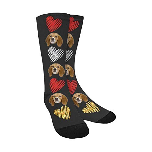 Custom Photo Face Sublimated Crew Socks - Personalized All Over Print Unisex Socks for Gifts, Couples & Family - Perfect for Birthdays, Anniversaries and Unique Personalized Gifts