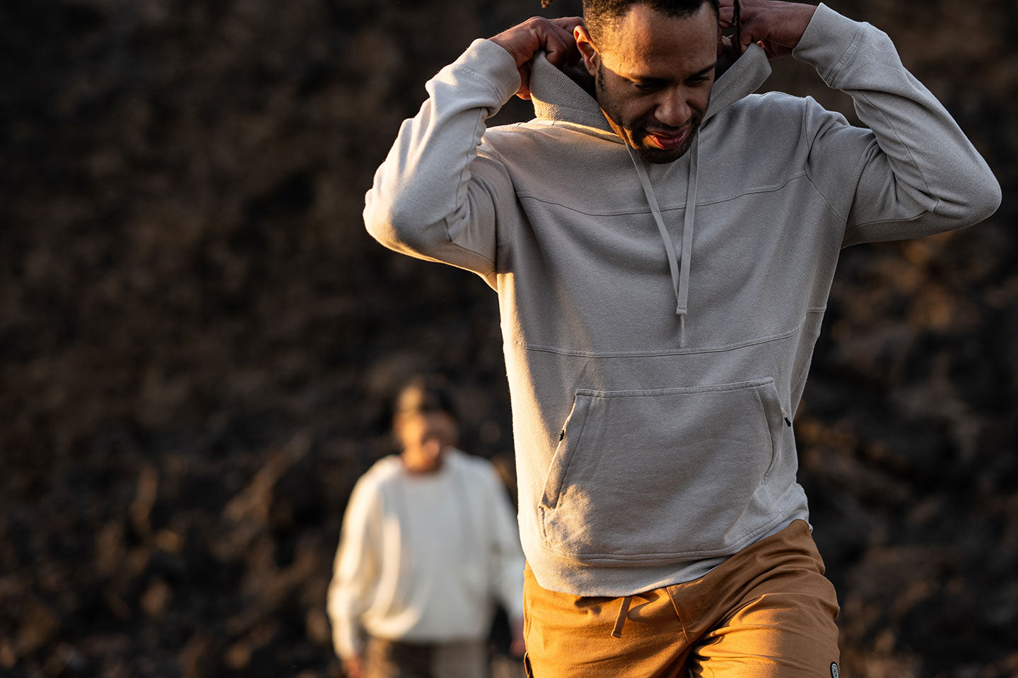 Sunset Hemp Hoodie for Men | Eco-Friendly Organic Cotton Pullover | Casual Streetwear & Outdoor Activities