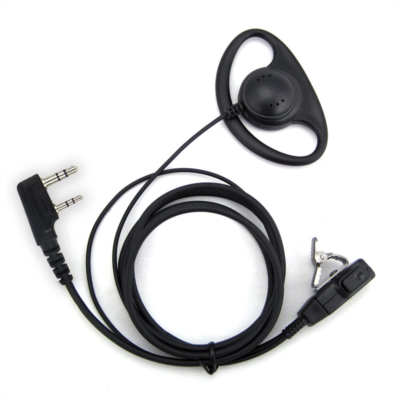 ARSMI Two-Way Radio Headset with PTT Microphone & Monitoring Clip - Secure Communication for Construction, Security & Outdoor Activities