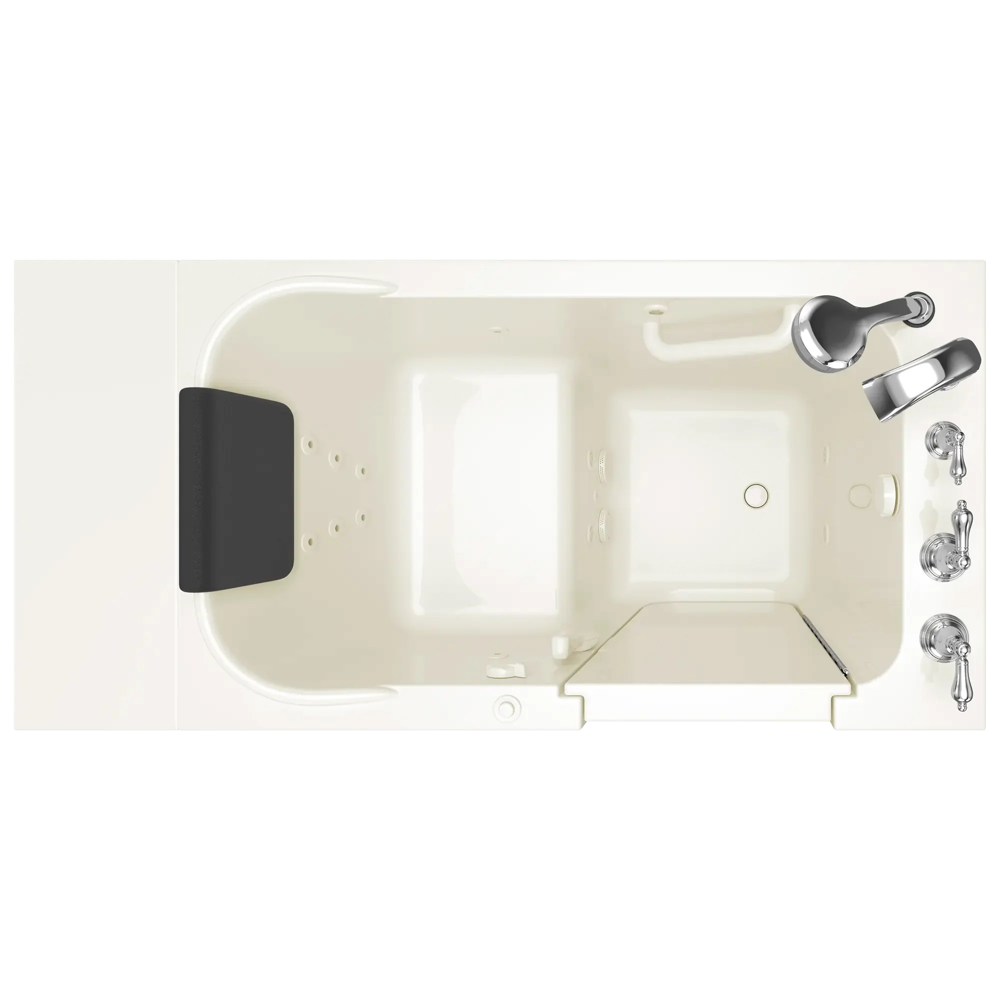 Premium 28 x 48 Inch Gelcoat Walk-In Bathtub with Whirlpool Jets - Right Hand Drain & Faucet - Ideal for Elderly & Mobility Support - Spa Relaxation at Home