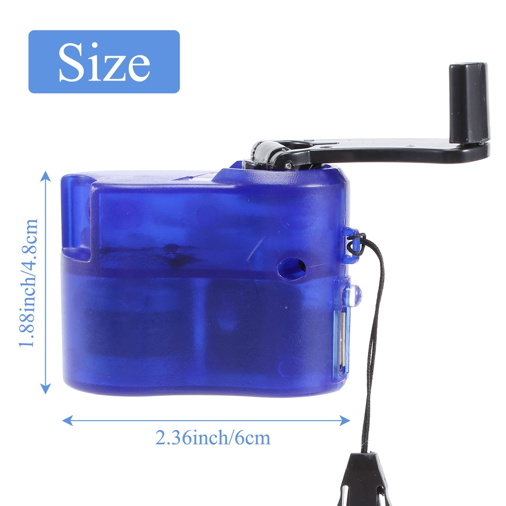 yuoseg USB Emergency Hand Crank Dynamo Charger - Portable Power Bank for Phones, Camping & Outdoor Survival Gear (Universal Travel Charging Gadget)