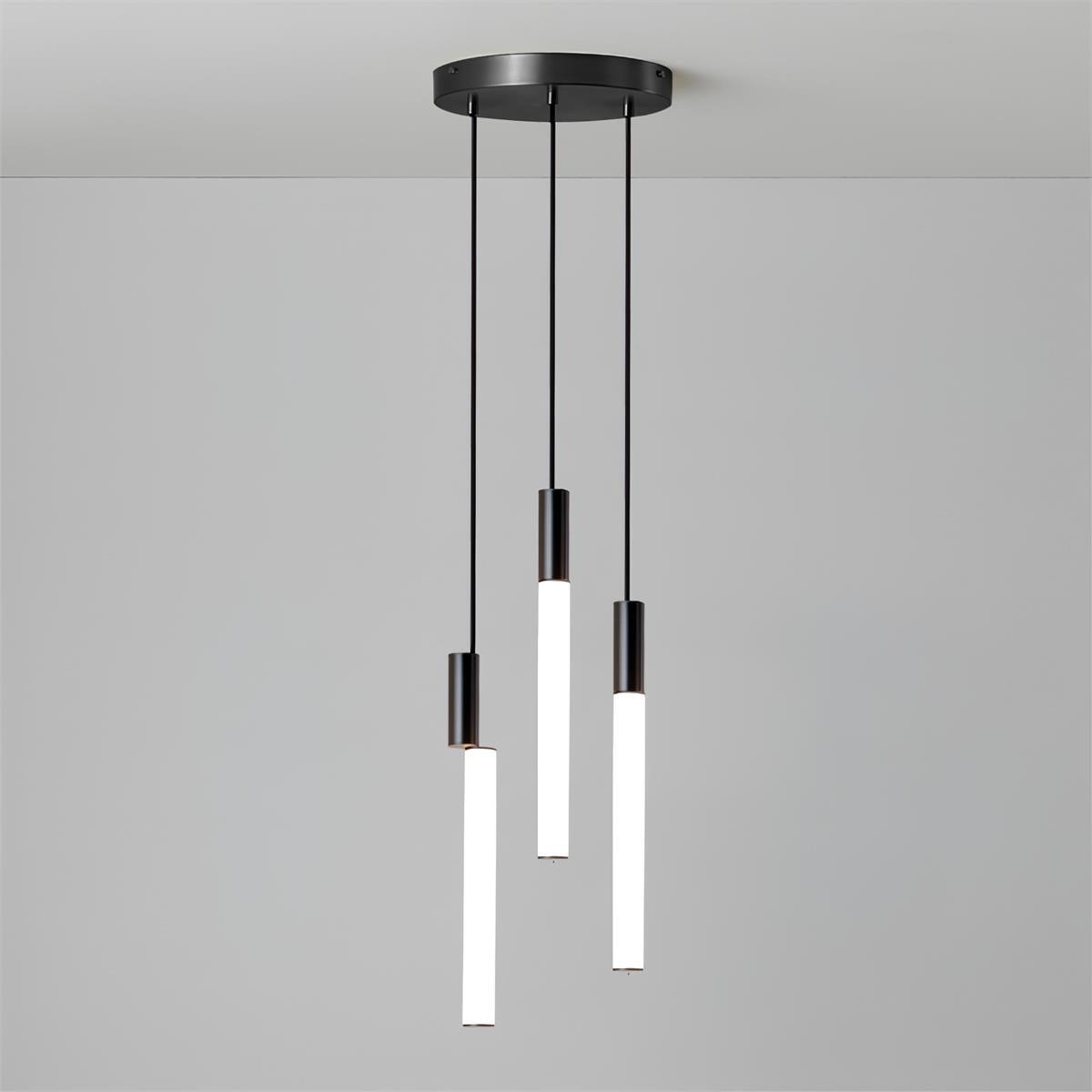 Eclat Cylindra Pendant Lamp - Modern Glass Hanging Light Fixture for Dining Room, Kitchen Island & Living Room Decor