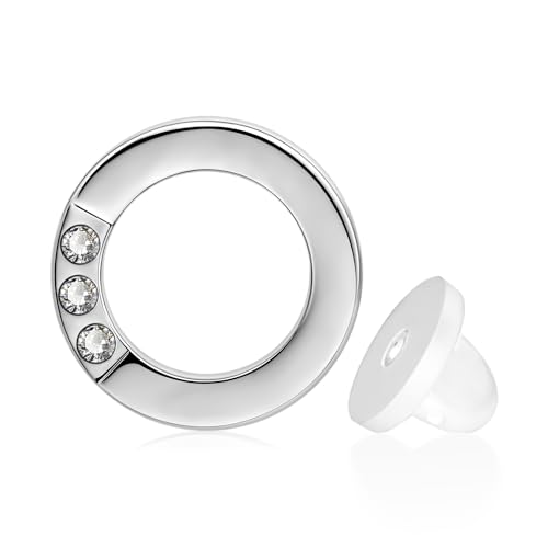 Elegant Silver Tone Crystal Lapel Pins for Men & Women - Premium Metal Brooch for Suits, Formal Wear & Special Occasions | Perfect Wedding, Birthday, Anniversary & Father's Day Gift Accessory | Ideal for Business Meetings, Proms & Evening Events