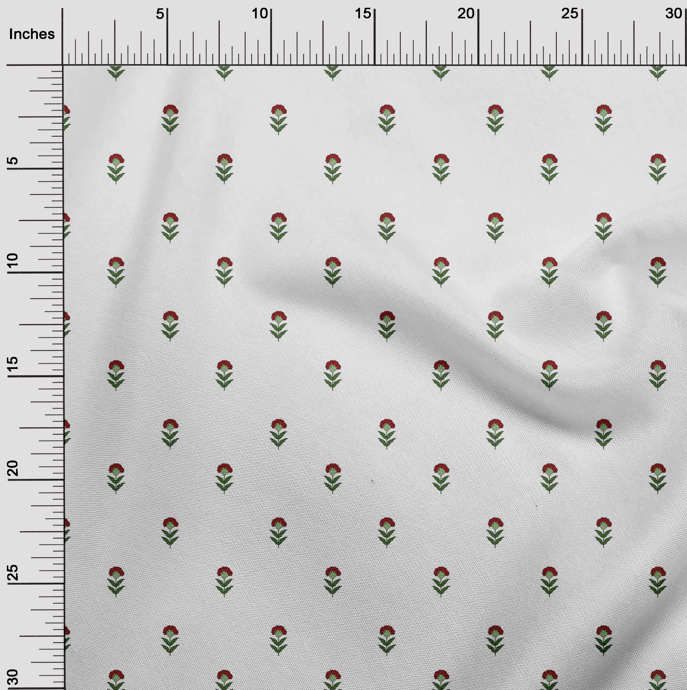 Premium 100% Cotton Poplin White Fabric - 42 Inch Wide Printed DIY Sewing Material for Clothing & Crafts | Perfect for Asian Block Printing, Quilting, and Home Decor Projects