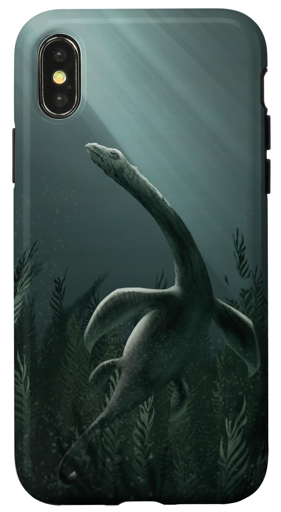 Original Nessie Cryptid Art iPhone X/XS Phone Case - Durable Protective Cover with Unique Loch Ness Monster Design - Perfect for Travel, Outdoor Adventures & Cryptid Enthusiasts