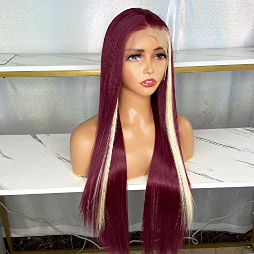 Natural-Looking Synthetic Lace Front Wig with Blonde Highlights - Perfect for Cosplay, Daily Wear & Special Occasions