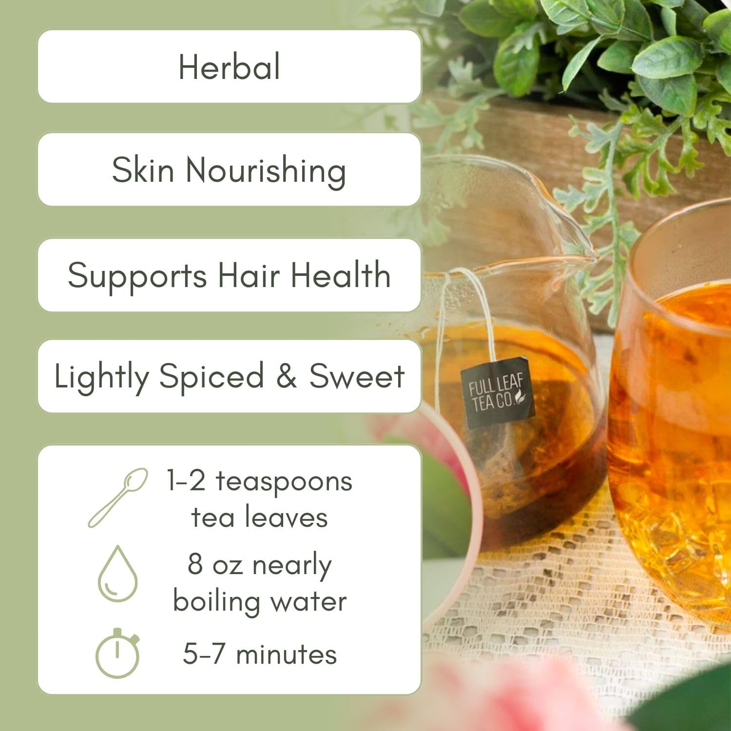 Organic Beauty Me Loose Leaf Tea - 2oz Bag (Approx. 30 Servings) | Premium Full Leaf Herbal Tea for Glowing Skin & Detox | Perfect for Morning Rituals & Self-Care Moments