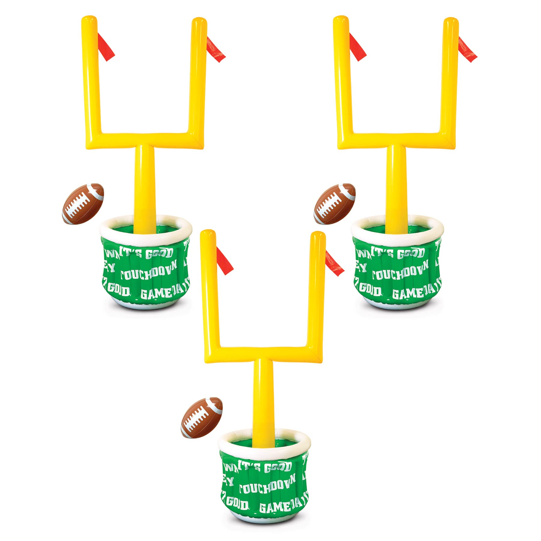 Beistle 3-Piece Inflatable Goal Post Drink Coolers with Football Decorations - 74