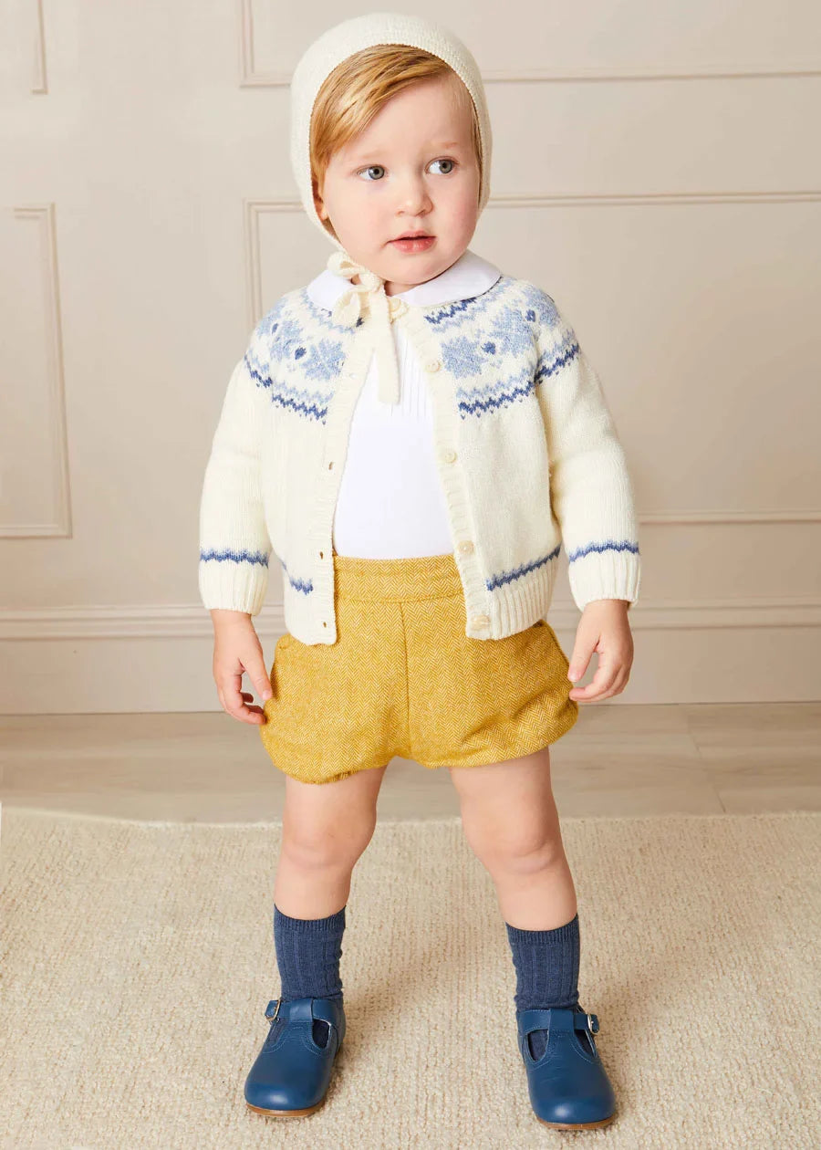 Cream Fair Isle Cardigan for Babies & Toddlers (6 Months to 3 Years) - Cozy Winter Wear for Playdates & Family Outings