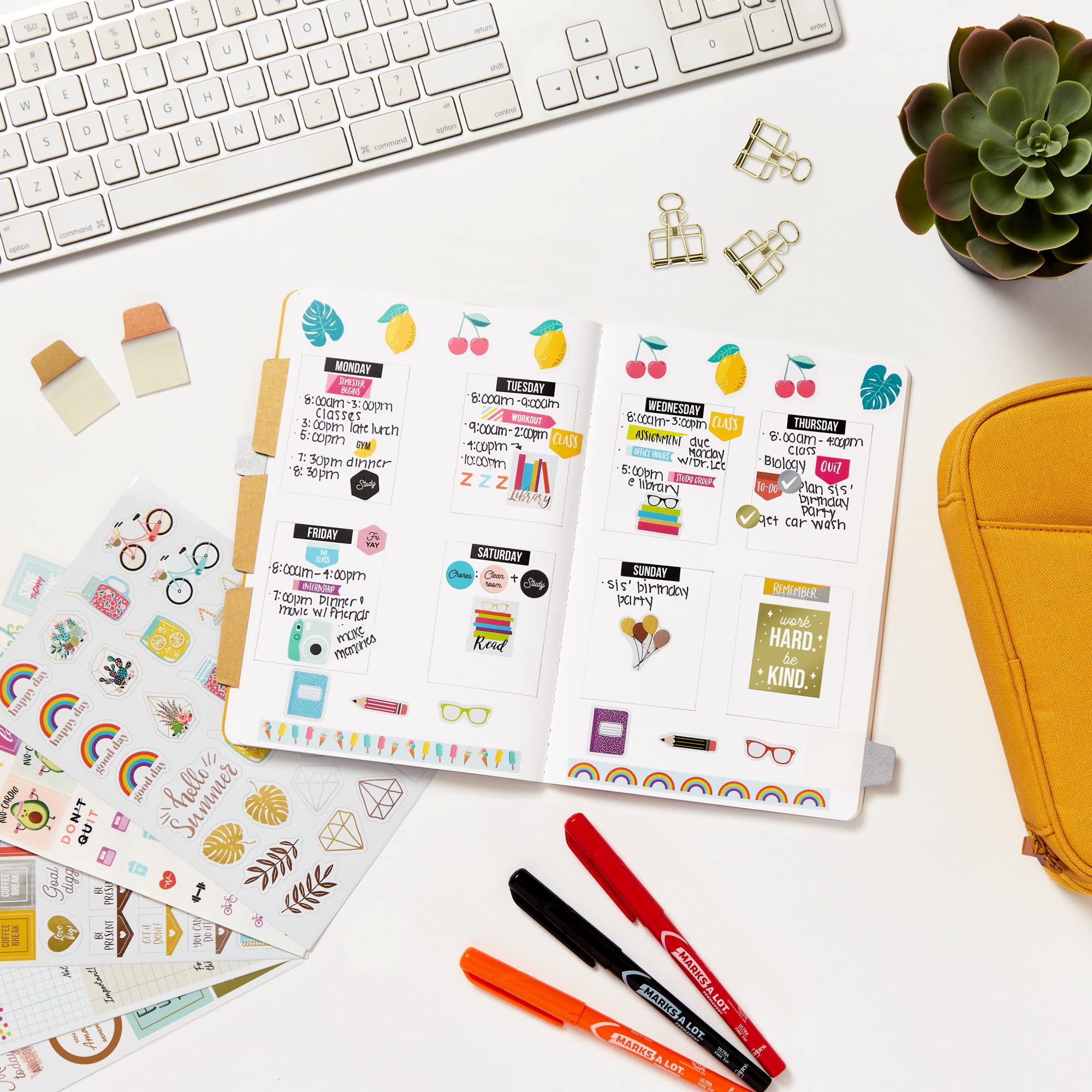 Avery Student Planner Stickers Pack - 1,452 Colorful Stickers for School Planners, Journals & Calendars | 30 Sheets | Perfect for Organizing Homework, Exams & Daily Schedules (6784)