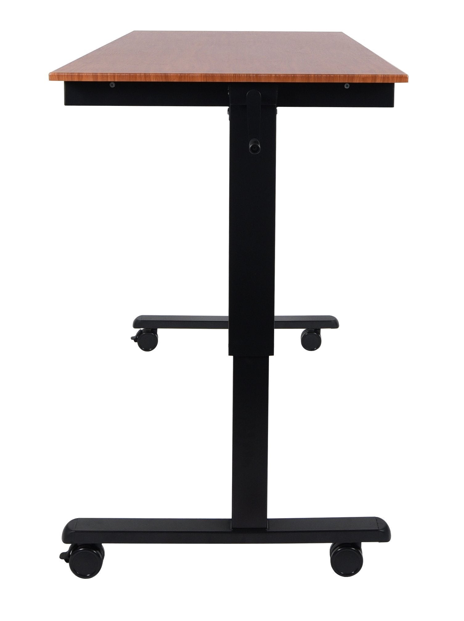 Luxor STANDCF60 BK/TK Adjustable Height Standing Desk - Ergonomic Crank Sit Stand Desk for Home & Office Workspace