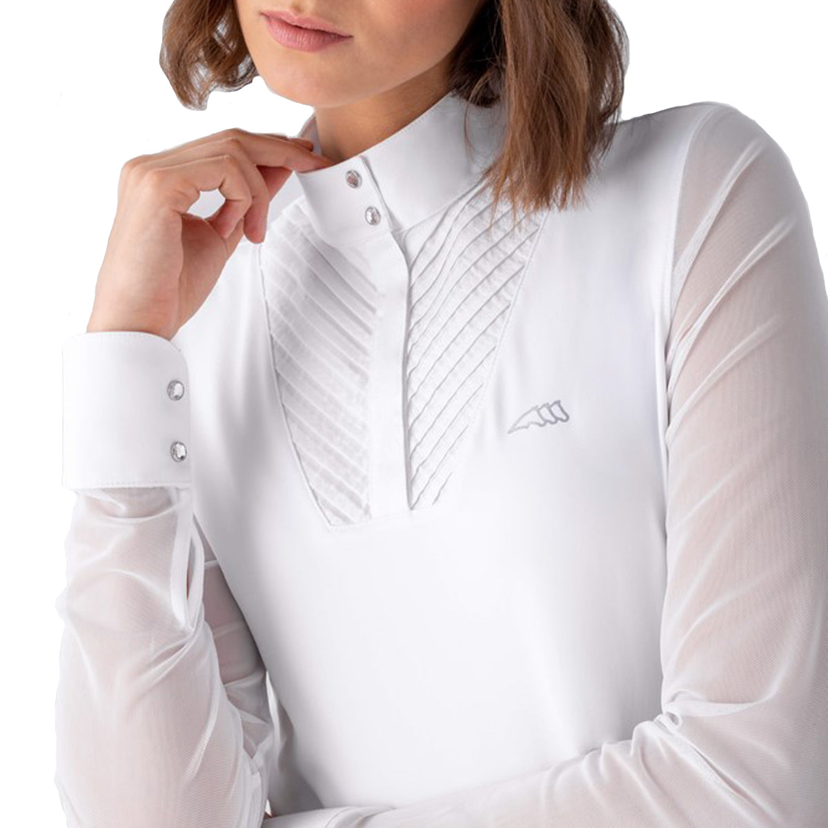 Equiline Women's GurteG Long Sleeve Competition Polo Shirt - Breathable Equestrian Riding Top for Show Jumping & Dressage