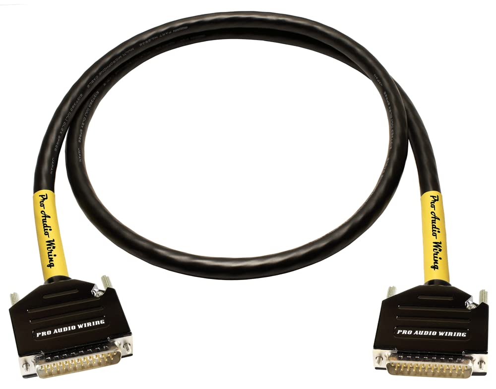 PAW Black Raptor 2932 DB25 to DB25 1.5ft Studio Audio Snake Cable with Heat Shrink (Black) - Professional Recording, Live Sound & Studio Equipment Connection