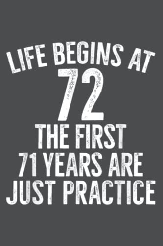 72nd Birthday Notebook - A5 Size Daily Journal for Women & Men, Inspirational Life Begins at Seventy Two Gift Idea - Perfect for Writing, Planning & Memory Keeping