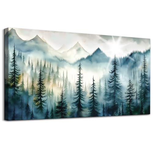 Fog Forest Landscape Painting