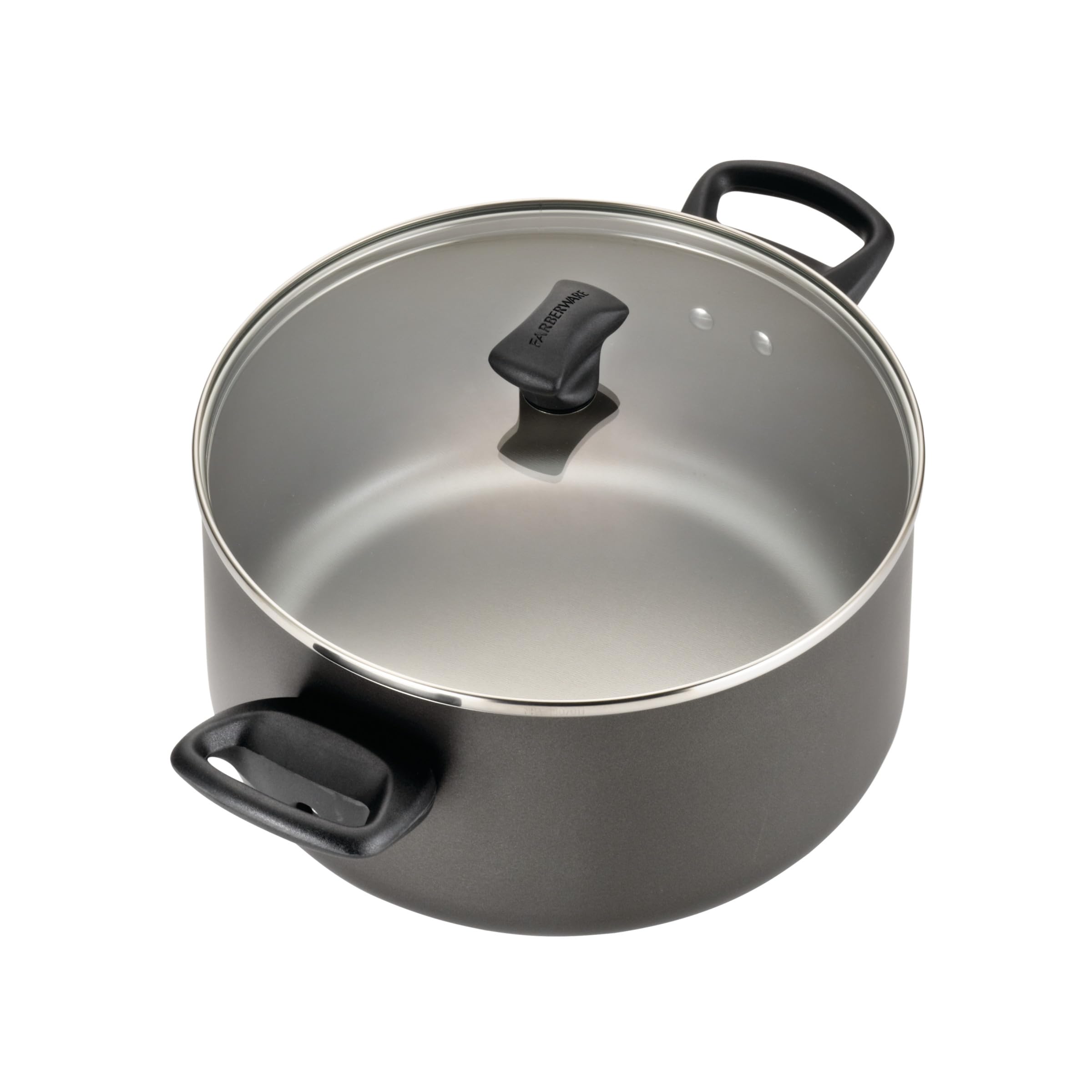 Farberware 15-Piece Nonstick Cookware Set - Dishwasher Safe Pots and Pans in Pewter Finish for Easy Cooking & Cleaning | Perfect for Family Dinners, Meal Prep & Professional Kitchens