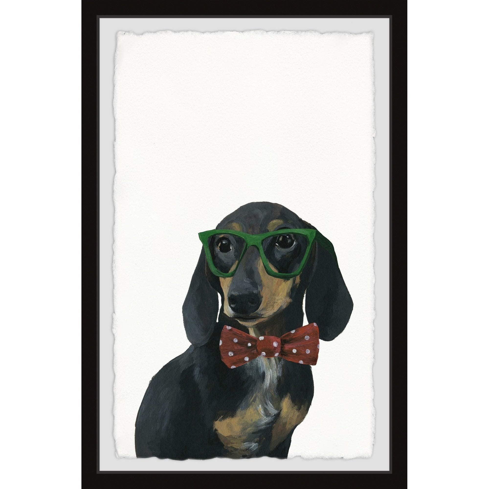 Handmade Dog Next Door Framed Print 16x24 - Marmont Hill Wall Art for Living Room, Bedroom & Office Decor