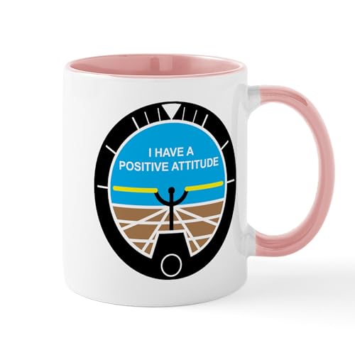 White/Pink Inside - I Have A Positive Attitude Mug