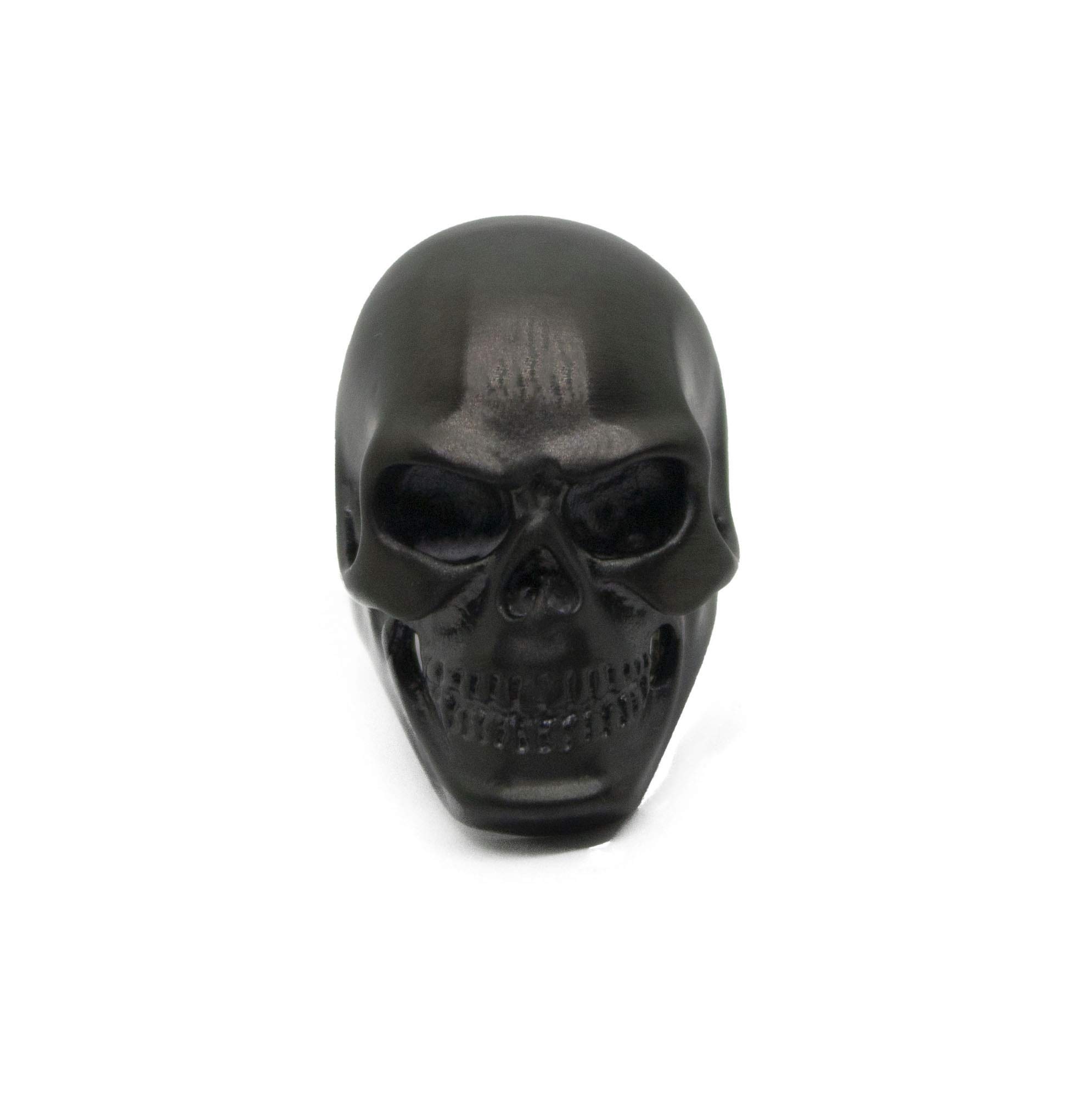 Vintage Matte Skull Ring for Men - Motorcycle Biker Jewelry for Outlaw Club Style