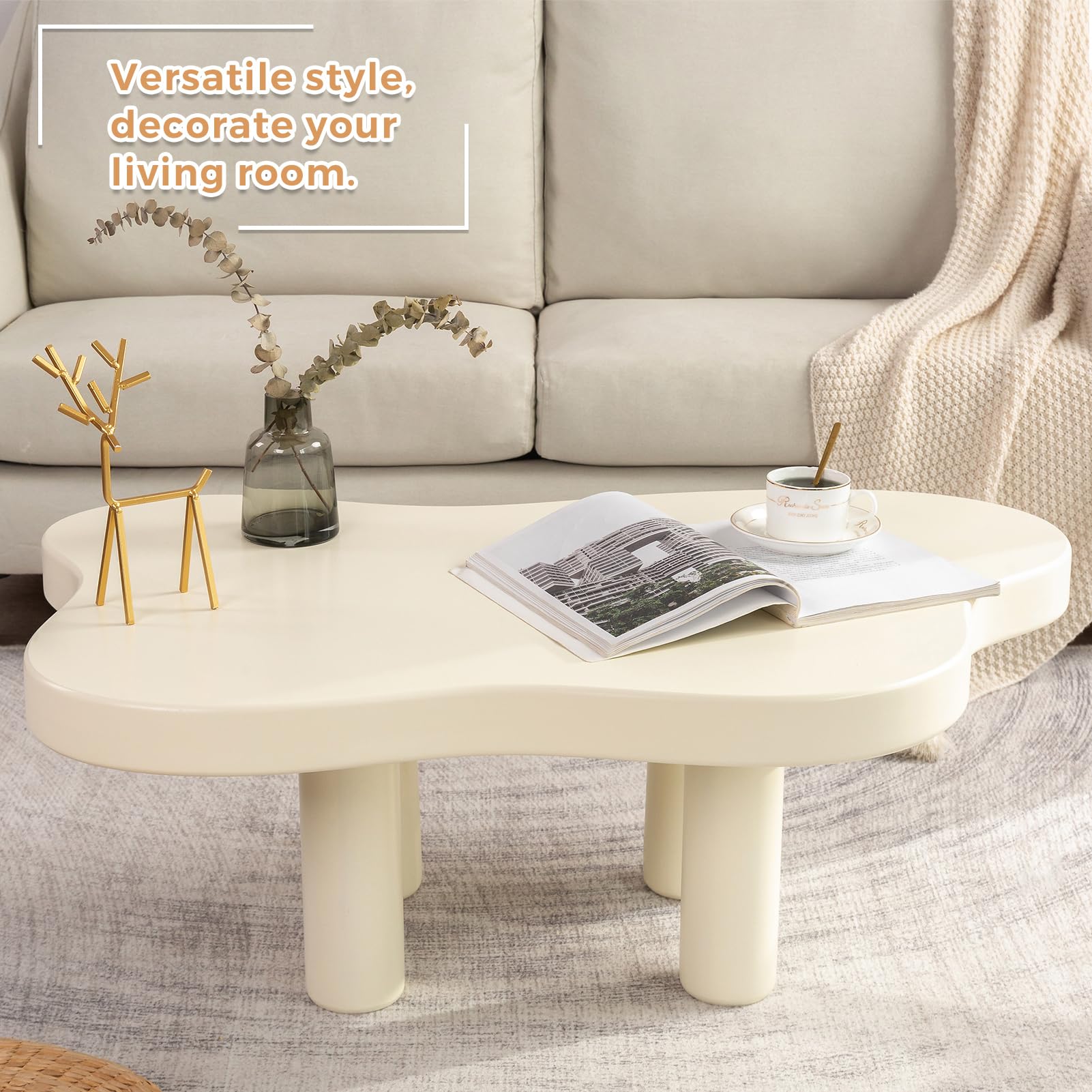 Modern White Cloud Coffee Table - 37