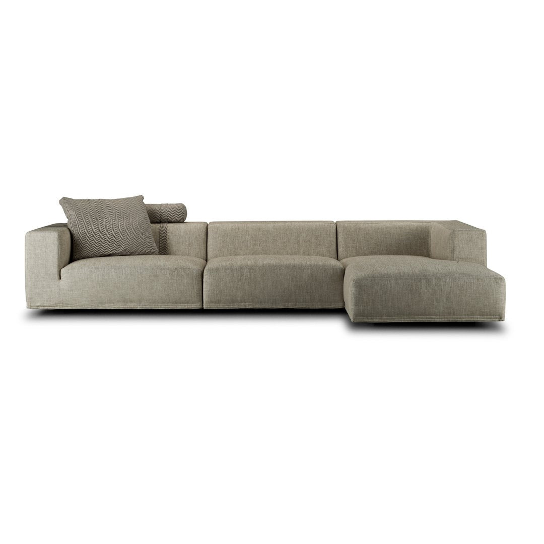 Baseline Sofa Sectional - Modern L-Shaped Couch for Living Room, Comfortable Fabric Sectional Sofa with Reversible Chaise | Perfect for Small Spaces, Apartments & Family Gatherings