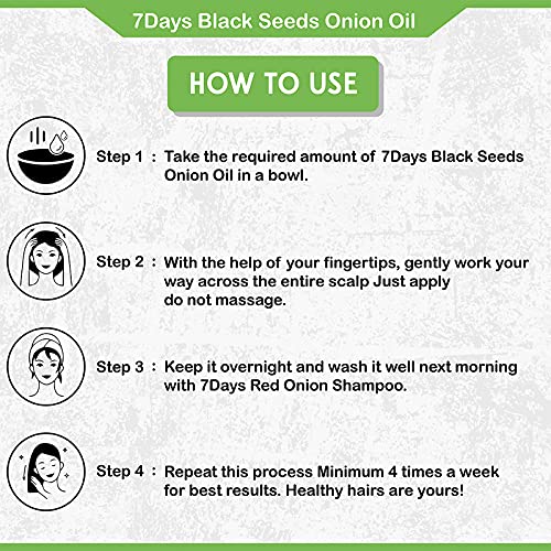 Kisra 7 Days Black Seed & Red Onion Hair Growth Oil & Shampoo Combo Set (100ml Each) - Ultimate Hair Care Kit for Thicker, Stronger Hair - Perfect for Daily Use & Scalp Treatment