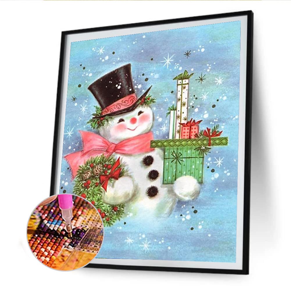 5D Christmas Diamond Painting Kits for Adults - DIY Full Round Drill Rhinestone Art, 11.81x15.74 Inch Holiday Home Decor (Perfect for Wall Art, Gift Making & Stress Relief)