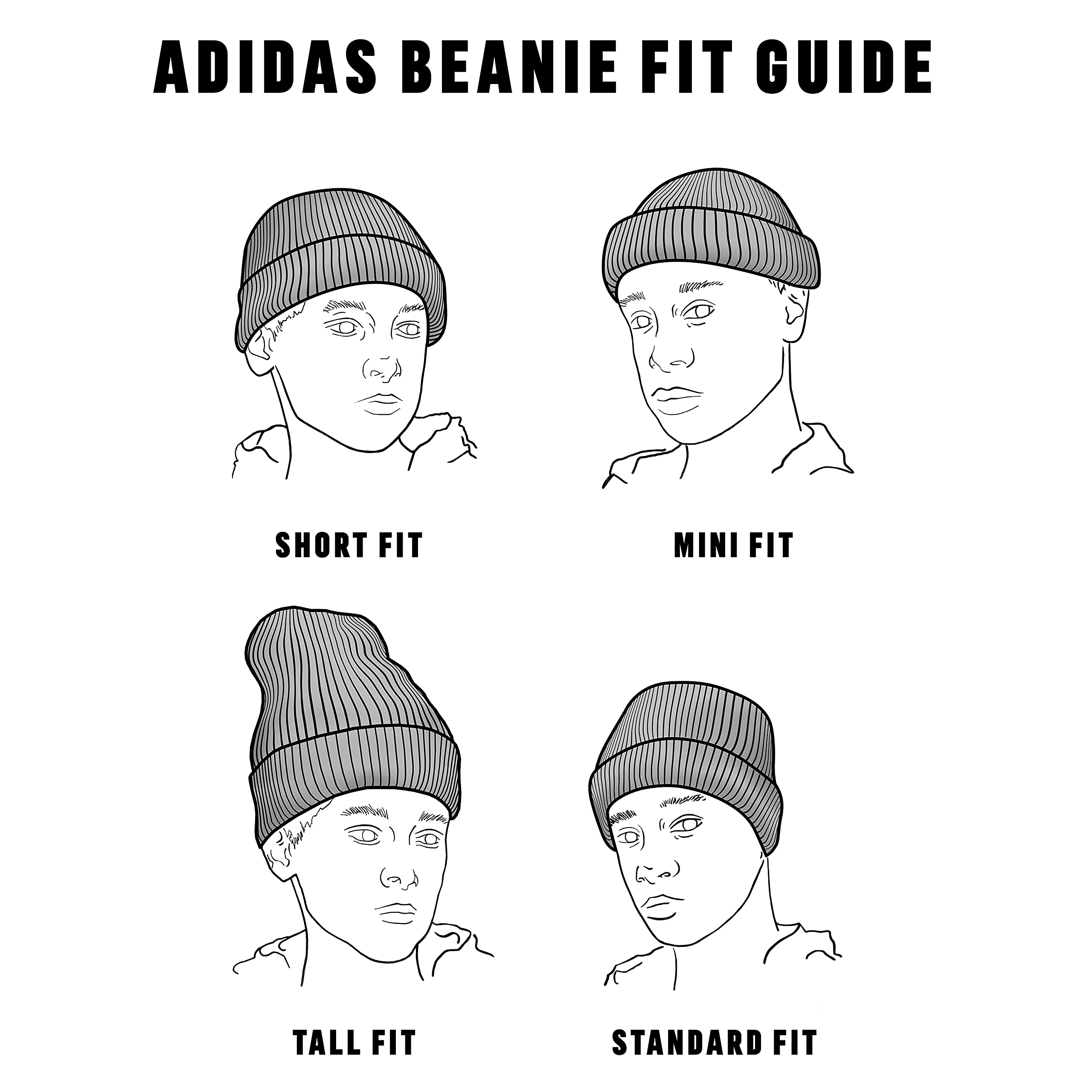adidas Unisex-Adult Tall Utility Cuff Beanie - Warm Winter Hat for Men & Women - Perfect for Skiing, Snowboarding & Outdoor Activities
