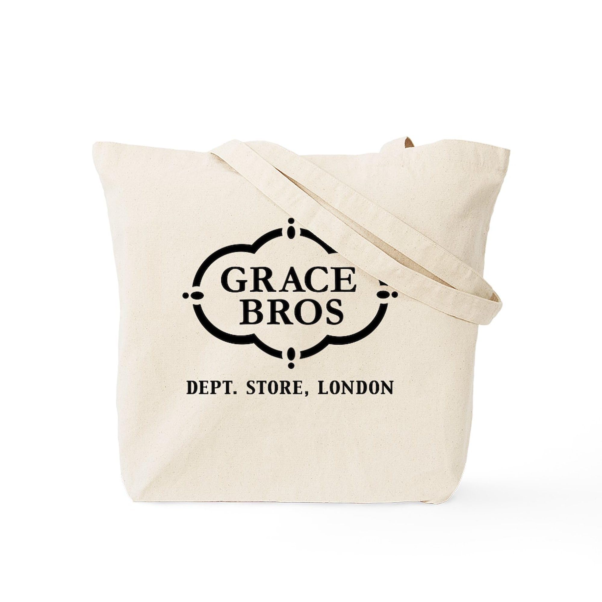 Grace Brothers Natural Canvas Tote Bag - Eco-Friendly Reusable Shopping Bag for Groceries, Beach, Work & Daily Use