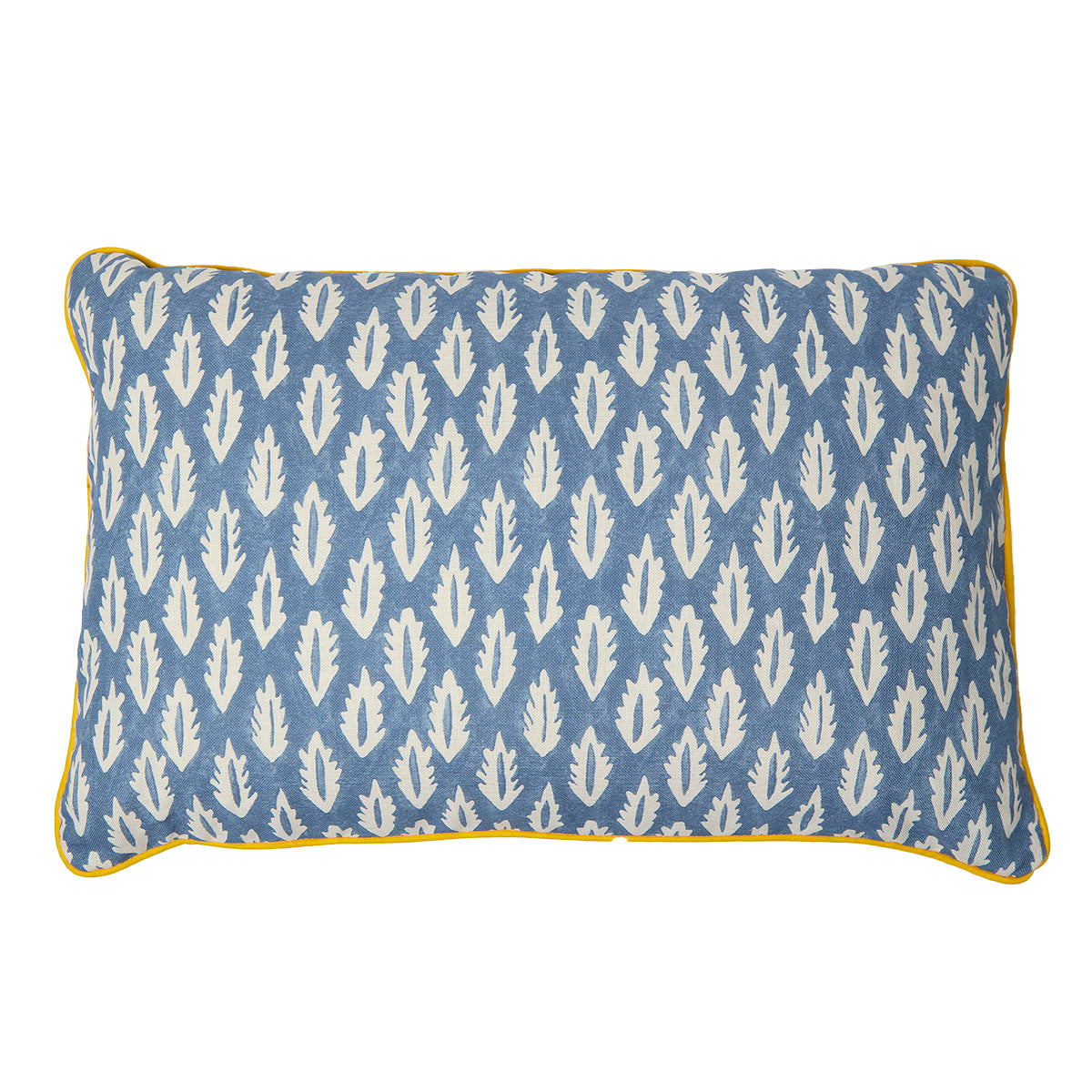 Forest Blue Seed Mustard Piped Cushion - Soft and Stylish Home Decor for Living Room, Bedroom, or Sofa