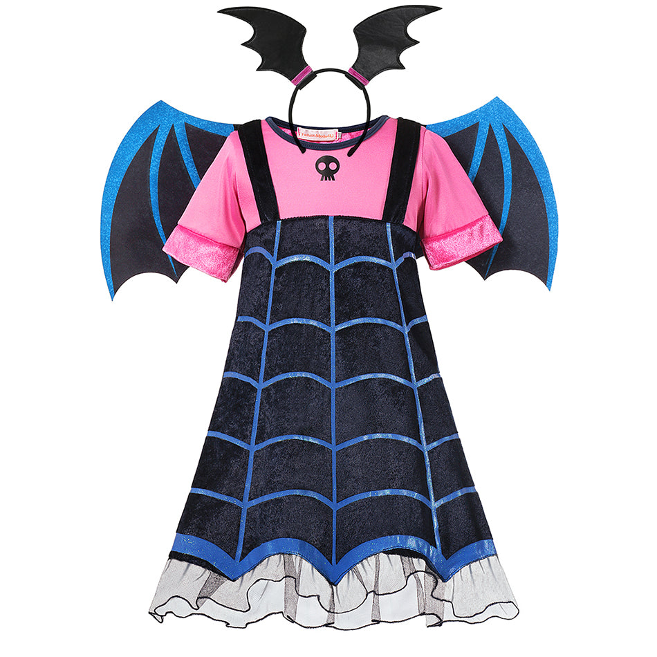 Vampire Costume for Girls - Sleeveless Halloween Dress for Kids | Perfect for Trick or Treating, Costume Parties & Spooky Events