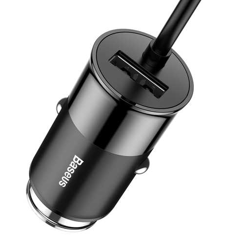Baseus 5.5A 4-Port USB Fast Car Charger Adapter for iPhone X/8/7, OnePlus 5, Xiaomi 6/Mi A1, Tablets - Perfect for Road Trips & Multi-Device Charging in Your Vehicle