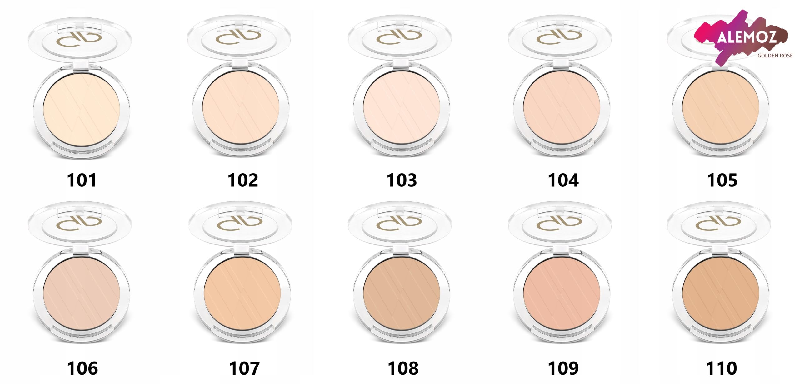 Golden Rose Pressed Powder (101) - Oil Control & Matte Finish Makeup for All-Day Wear | Perfect for Oily Skin & Touch-Ups On-The-Go