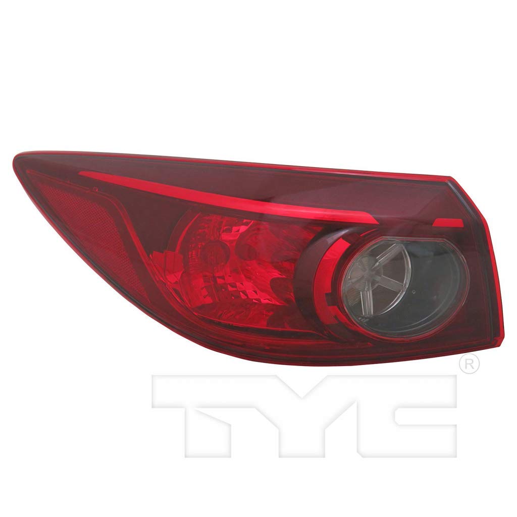2014-2015 Mazda 3 Sedan Tail Light Pair - Driver & Passenger Side Replacement for MA2804123 | BJT1-51-160A | Outer Bulb Type | Enhanced Night Visibility & Safety