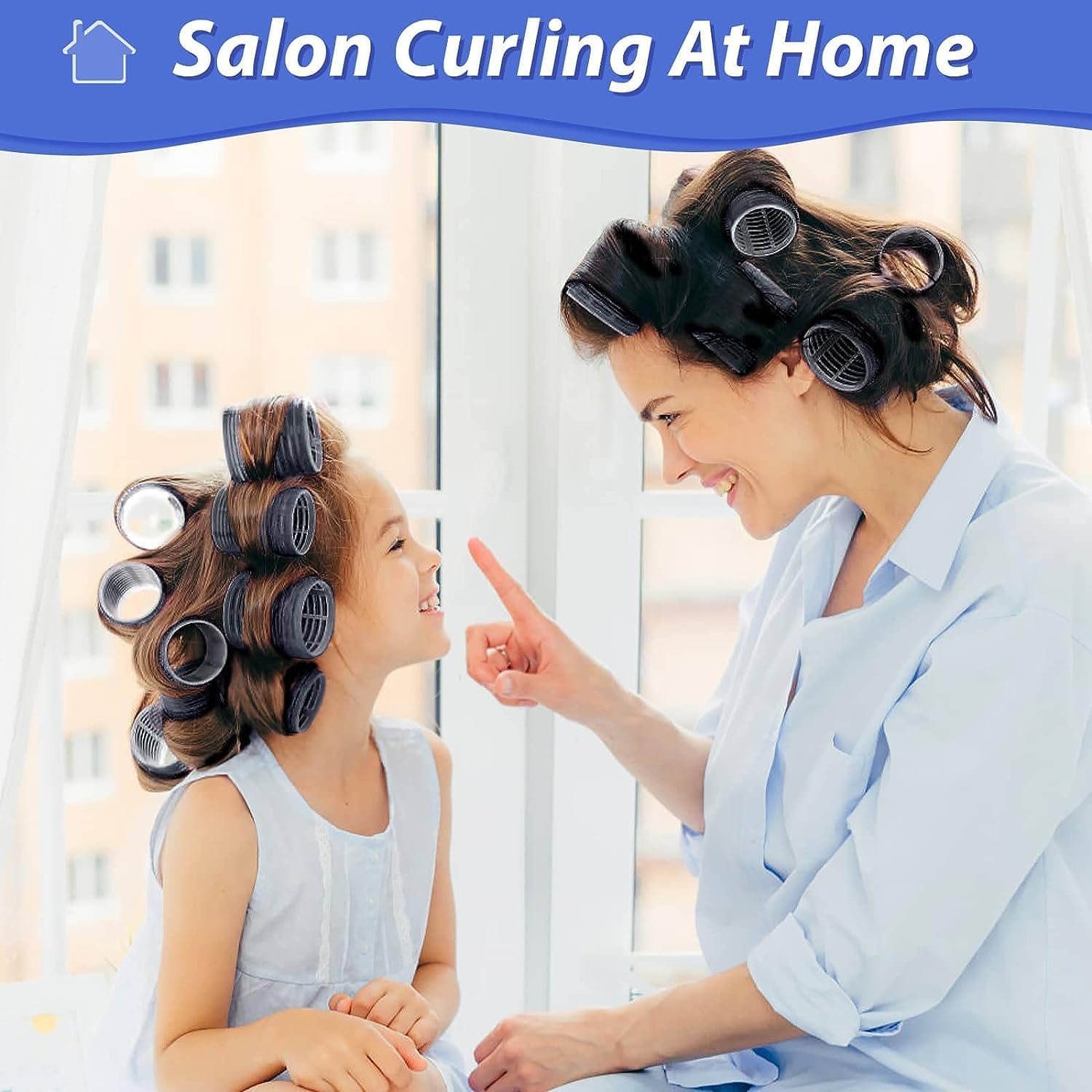 SIYAA 18Pcs Hair Curlers Set - Self-Grip Rollers & 12 Stainless Steel Duckbill Clips for Long/Medium/Short/Thick/Thin Hair - Create Voluminous Curls & Waves for Salon-Quality Styling at Home