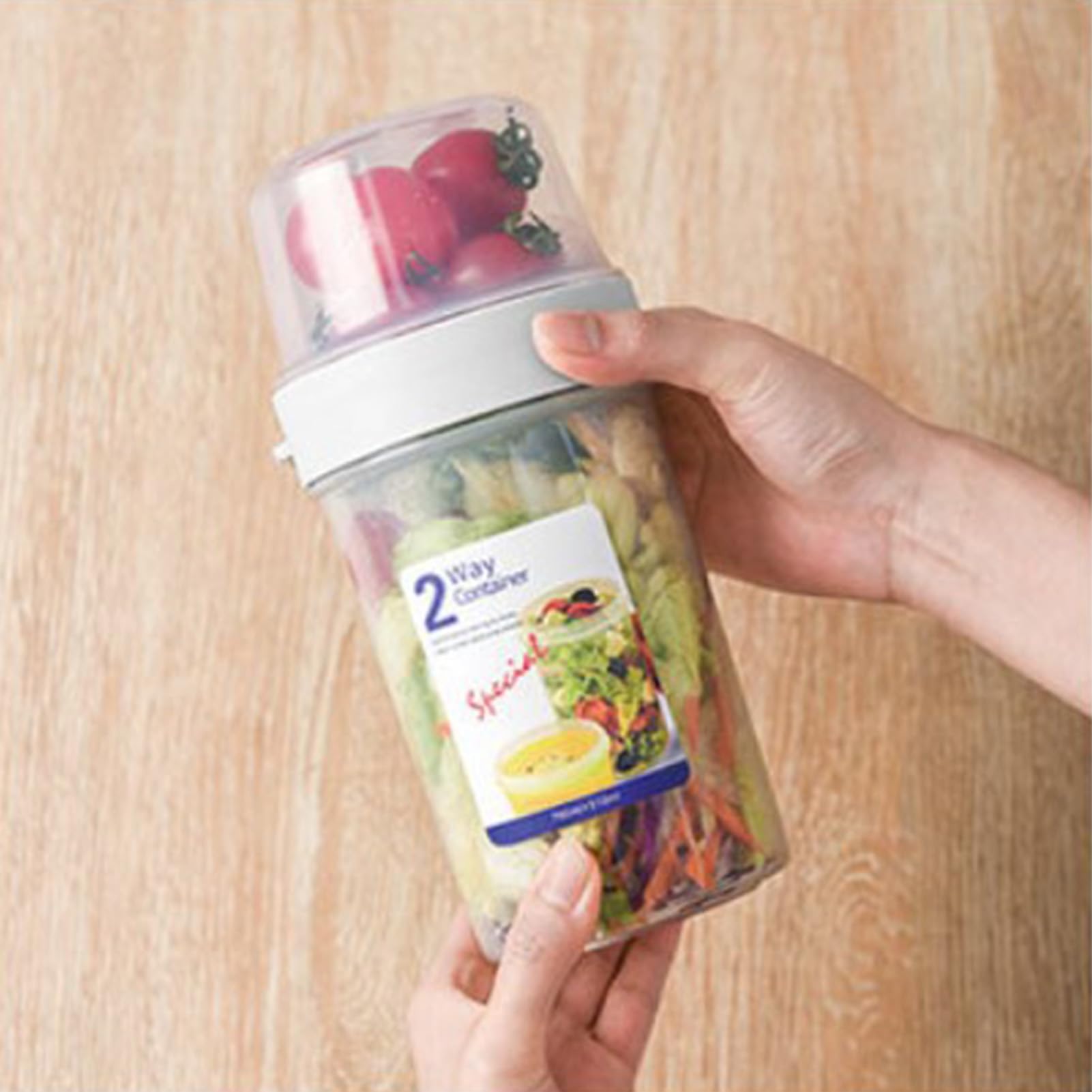 Portable Reusable Breakfast Cups with Lids - Double Layer Food Container for Yogurt, Cereal, Fruit, Milk & Oats | Ideal for On-The-Go Meals, Office Lunch, Picnics & Travel
