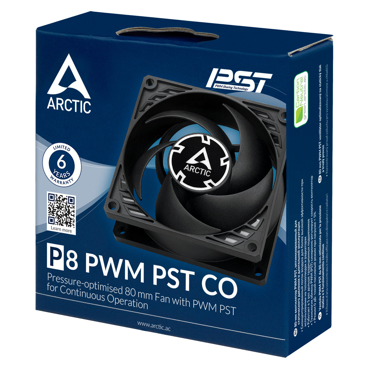 Arctic P8 PWM PST CO 80mm High Performance PC Cooling Fan - Black | for Computer Case, CPU Cooler & Gaming Rig Cooling Solutions