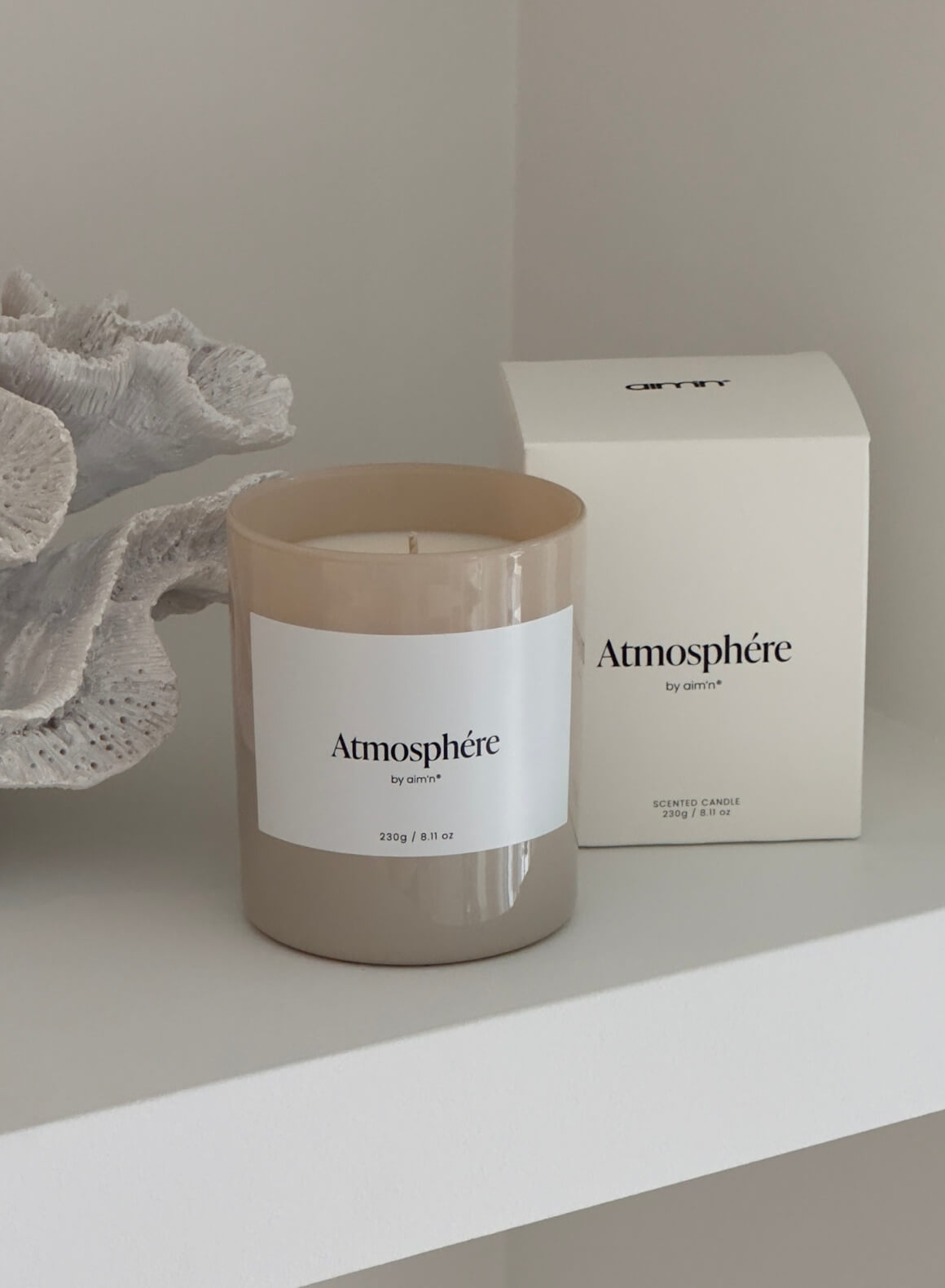 Atmosphére Scented Candle - Aromatherapy Soy Wax Candle for Home, Relaxation & Meditation | Perfect for Bedroom, Bathroom & Living Room Decor