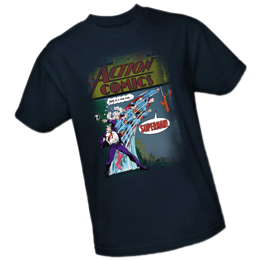 Superman Youth T-Shirt for Kids - Quick Change Comfortable Cotton Tee - Perfect for School, Play & Superhero Costumes