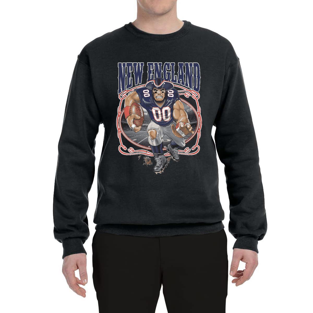 Wild Bobby New England Fans NE Fantasy Football Sports Unisex Crewneck Sweatshirt | Comfortable & Stylish Fan Apparel for Game Day, Tailgating & Casual Wear