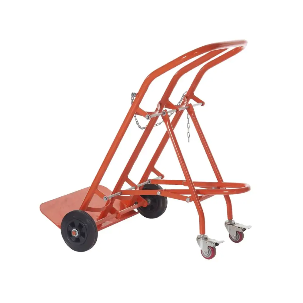 Heavy Duty Cylinder Trolley Cart - Gas Cylinder Hand Truck with 360° Swivel Wheels for Easy Transport - Perfect for Workshop, Garage, and Industrial Use