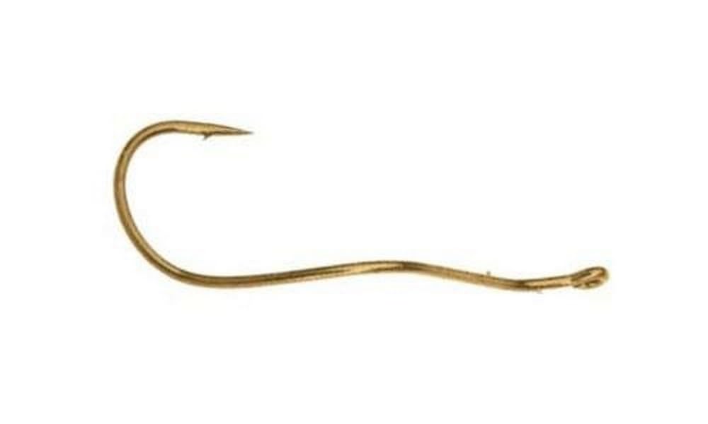 Mustad UltraPoint Slow Death Special Bend Aberdeen Fishing Hooks - Pack of 10, Gold Size 4 - Perfect for Walleye, Trout and Bass Fishing in Lakes & Rivers