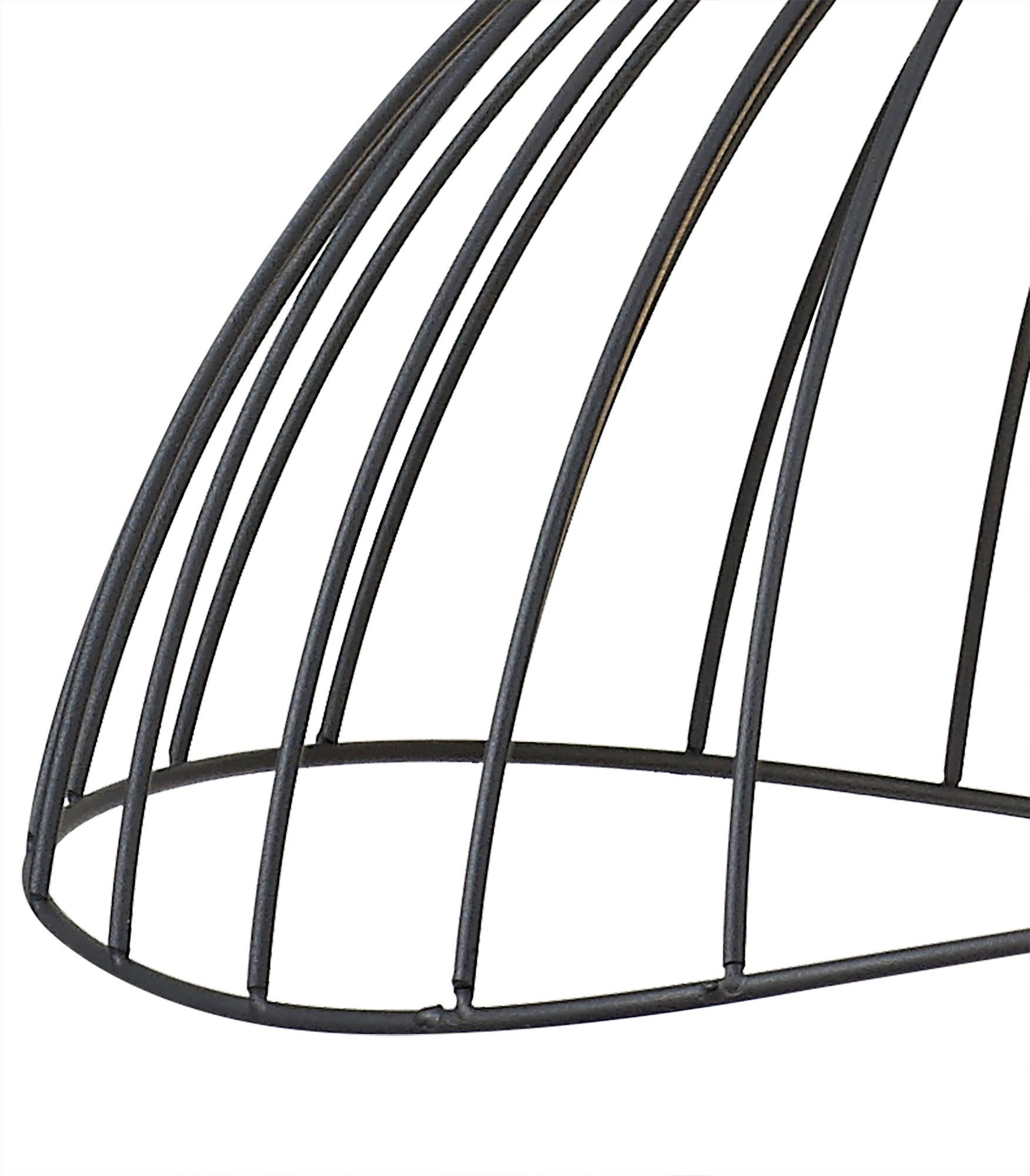 Auclair Dome Pendant Light Fixture - 1 x E27 Socket - Graphite & Gold Finish - IP20 Rated - Perfect for Dining Room, Kitchen Island, or Entryway Lighting