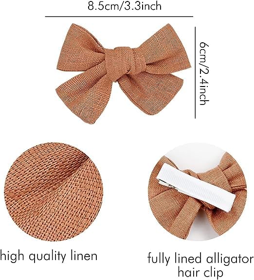 16Pcs Baby Hair Bows Clips for Girls - Soft Lined Toddler Hair Accessories (7CM, 8 Colors) - Perfect for Fine Hair, Birthday Parties & Daily Styling