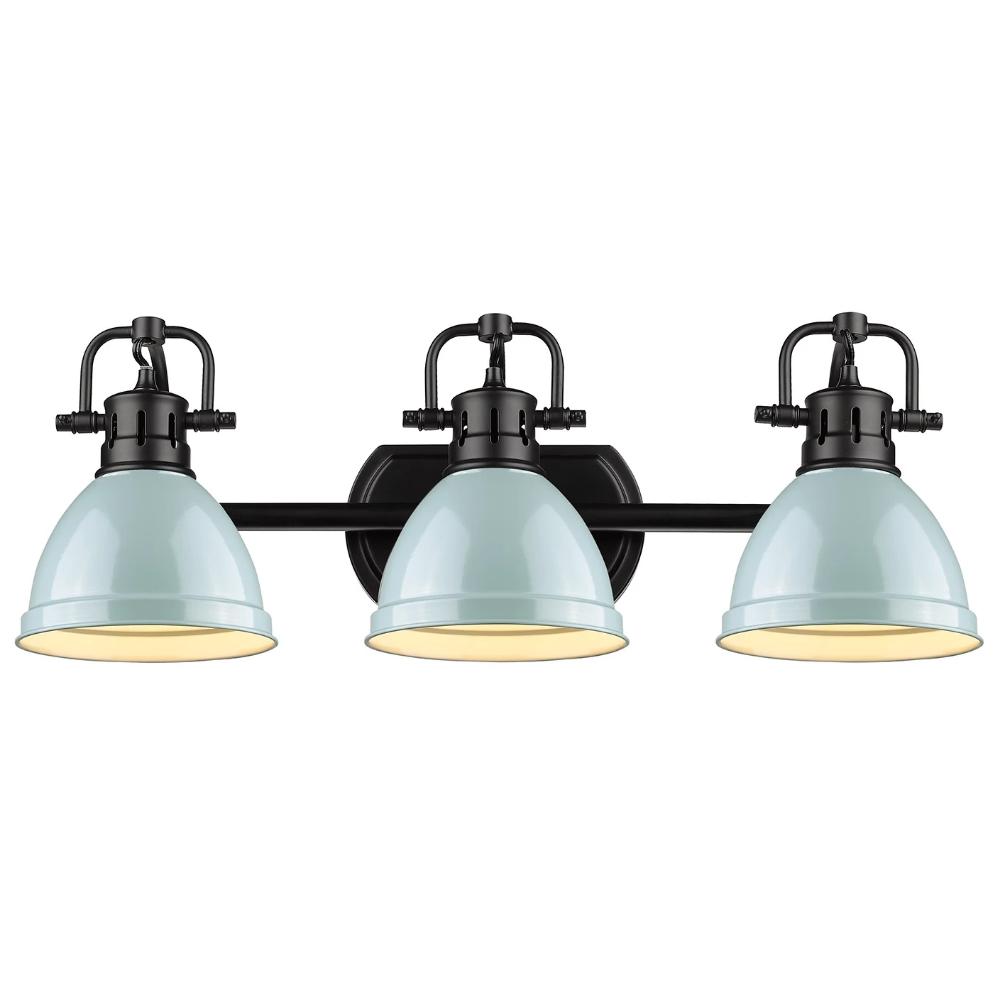 Elm 3-Light Black Bathroom Vanity Light Fixture - Modern Lighting for Bathroom, Powder Room & Dressing Area