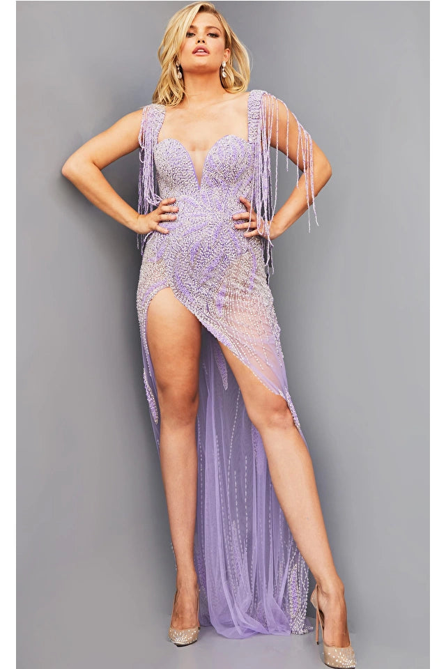 Jovani 07031 Beaded High Slit Evening Gown - Elegant Brooke Style for Prom, Gala & Formal Events