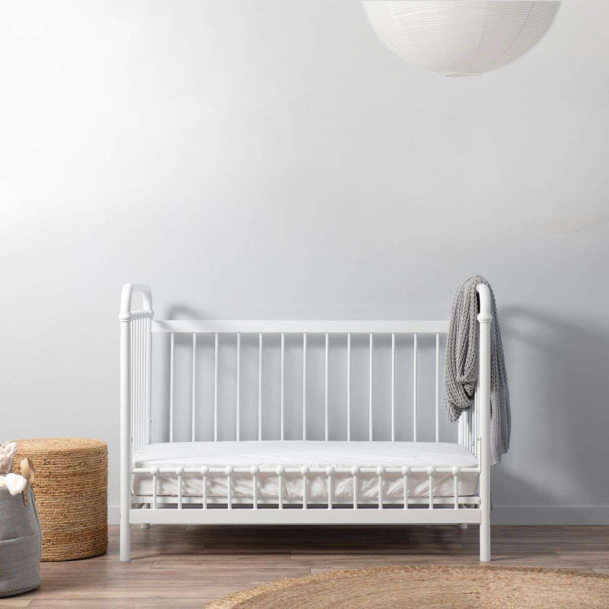 Sonata White 3-in-1 Convertible Baby Crib - Toddler Bed & Daybed Conversion Kit - Safe Nursery Furniture for Newborns to Kids | Perfect for Small Spaces & Modern Nurseries